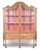 FANTASTIC QUEEN ANNE REVIVAL WALNUT VITRINE DISPLAY CABINET