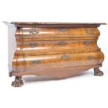 19TH CENTURY DUTCH BOMBE WALNUT COMMODE CHEST OF DRAWERS