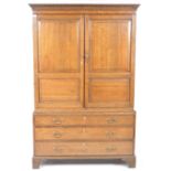 EARLY 19TH CENTURY GEORGIAN ENGLISH OAK HOUSE KEEPERS CUPBOARD