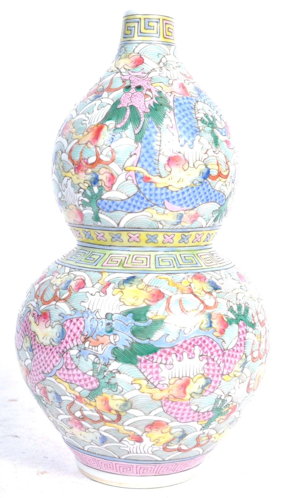 CHINESE ANTIQUE PORCELAIN DOUBLE GOURD VASE - Bild 2 aus 5