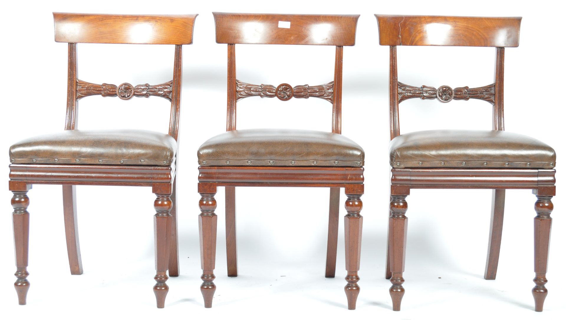 19TH CENTURY SET OF SIX MAHOGANY GEORGIAN DINING CHAIRS - Bild 2 aus 9