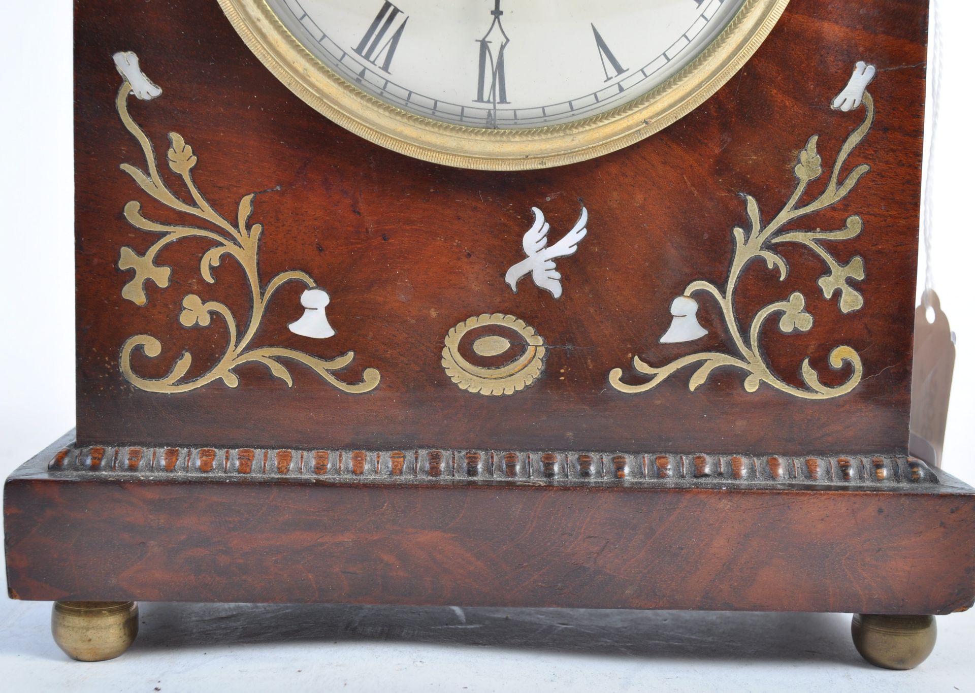 MACKIE OF LONDON WILLIAM IV MAHOGANY CASED MANTLE CLOCK - Bild 4 aus 9