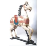 RARE EUROPEAN CARVED SINGLE SEATER CAROUSEL HORSE