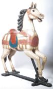 RARE EUROPEAN CARVED SINGLE SEATER CAROUSEL HORSE