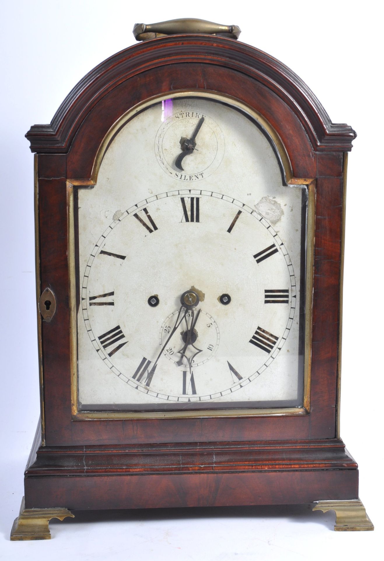 RARE 18TH CENTURY GEORGIAN ANTIQUE TABLE CLOCK - Bild 2 aus 8