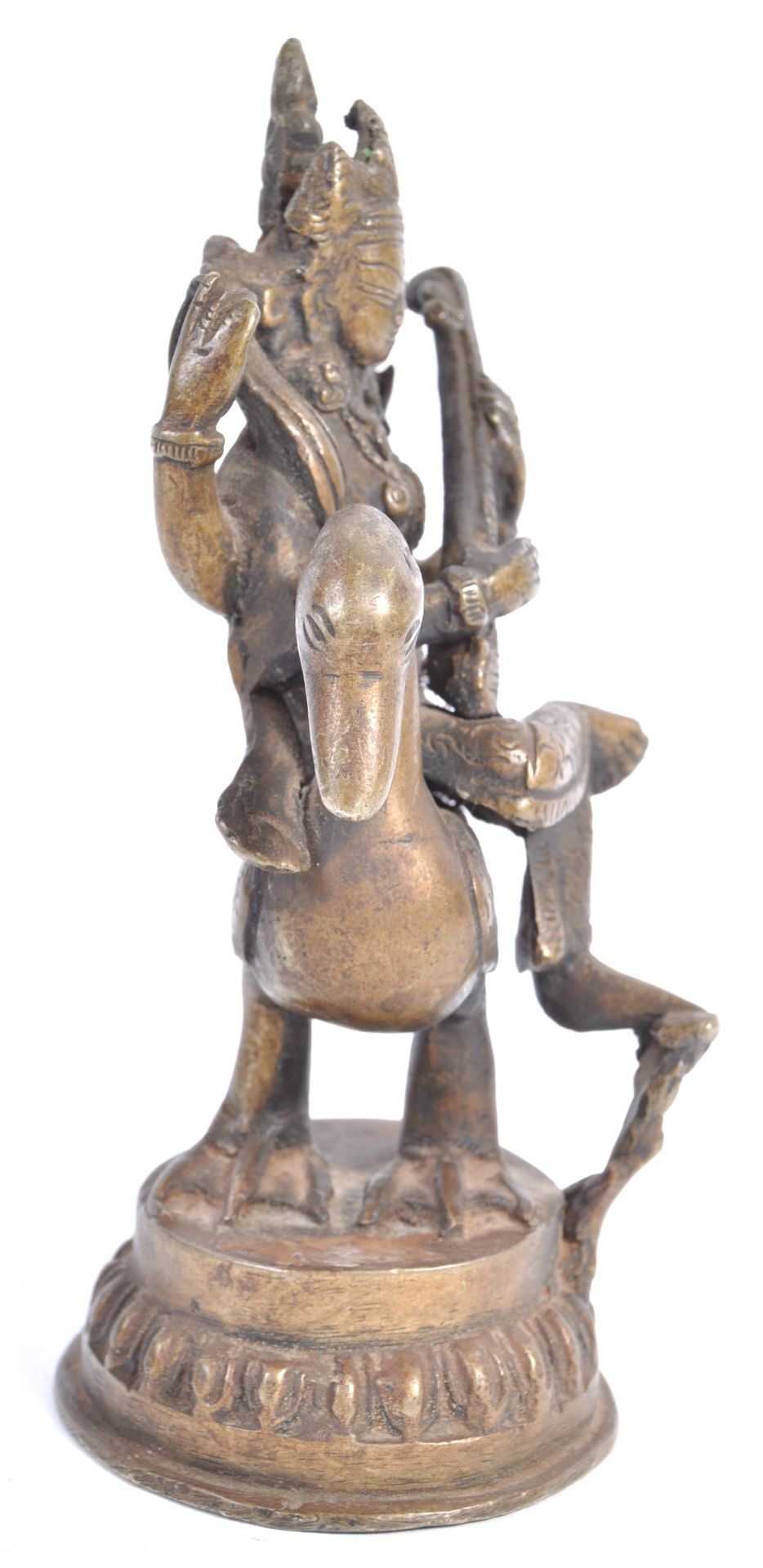 19TH CENTURY INDIAN BRONZE FIGURE OF SARASVATI ON SWAN - Bild 7 aus 7