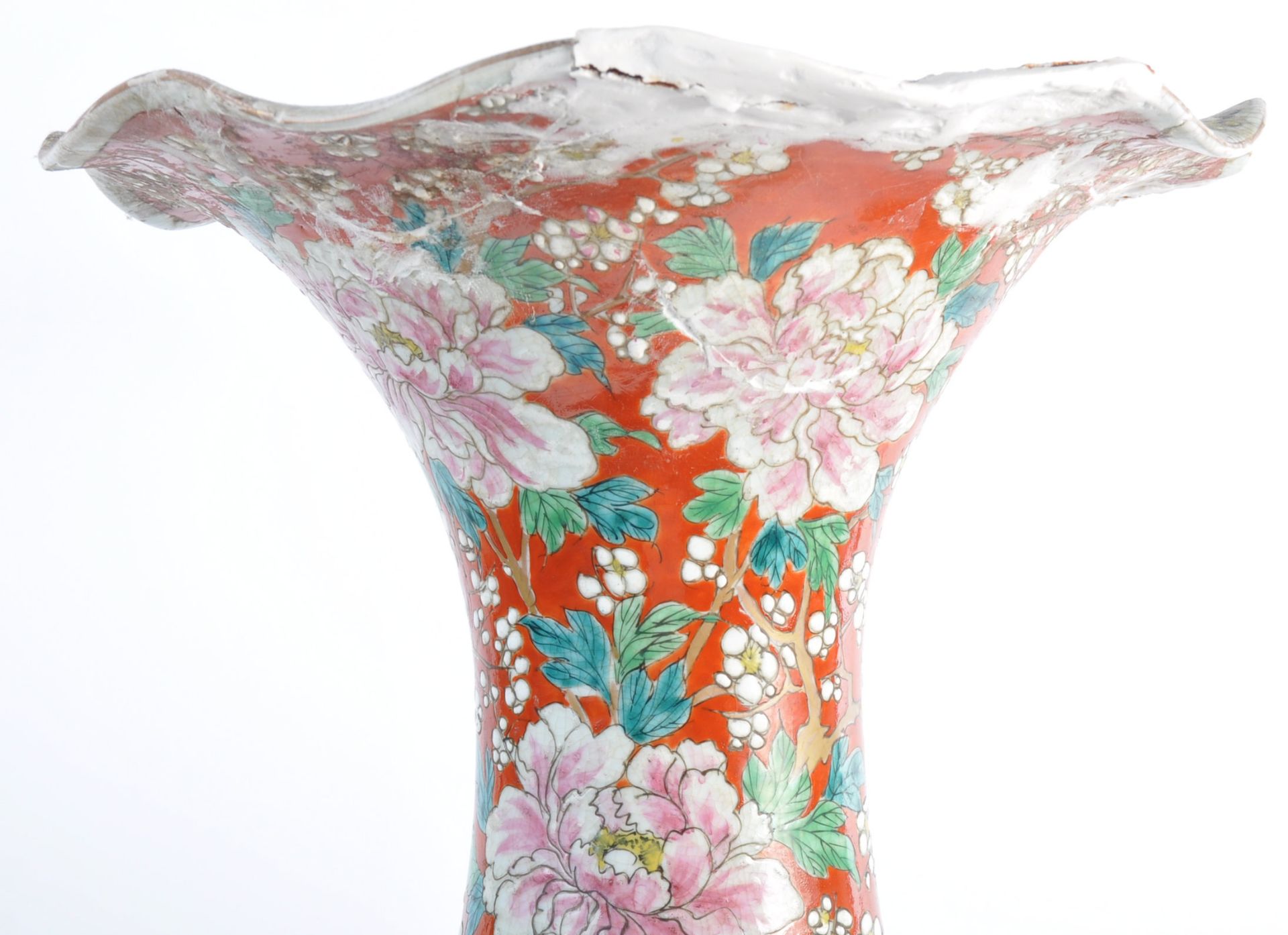 19TH CENTURY LARGE CHINESE CRACKLE GLAZE VASE - Bild 2 aus 11