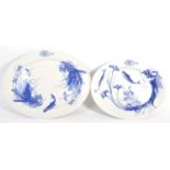 TWO 19TH CENTURY ROYAL WORCESTER MEAT PLATTERS - LANCASHIRE WITCH