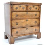 GEORGIAN STYLE WALNUT BACHELORS CHEST WITH FOLDING TOP