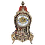 AD MOUGIN OF PARIS FRENCH BOULLEWORK MANTLE CLOCK