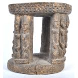 TRIBAL ANTIQUITIES - 19TH CENTURY BAMILEKE LEGA TRIBAL STOOL