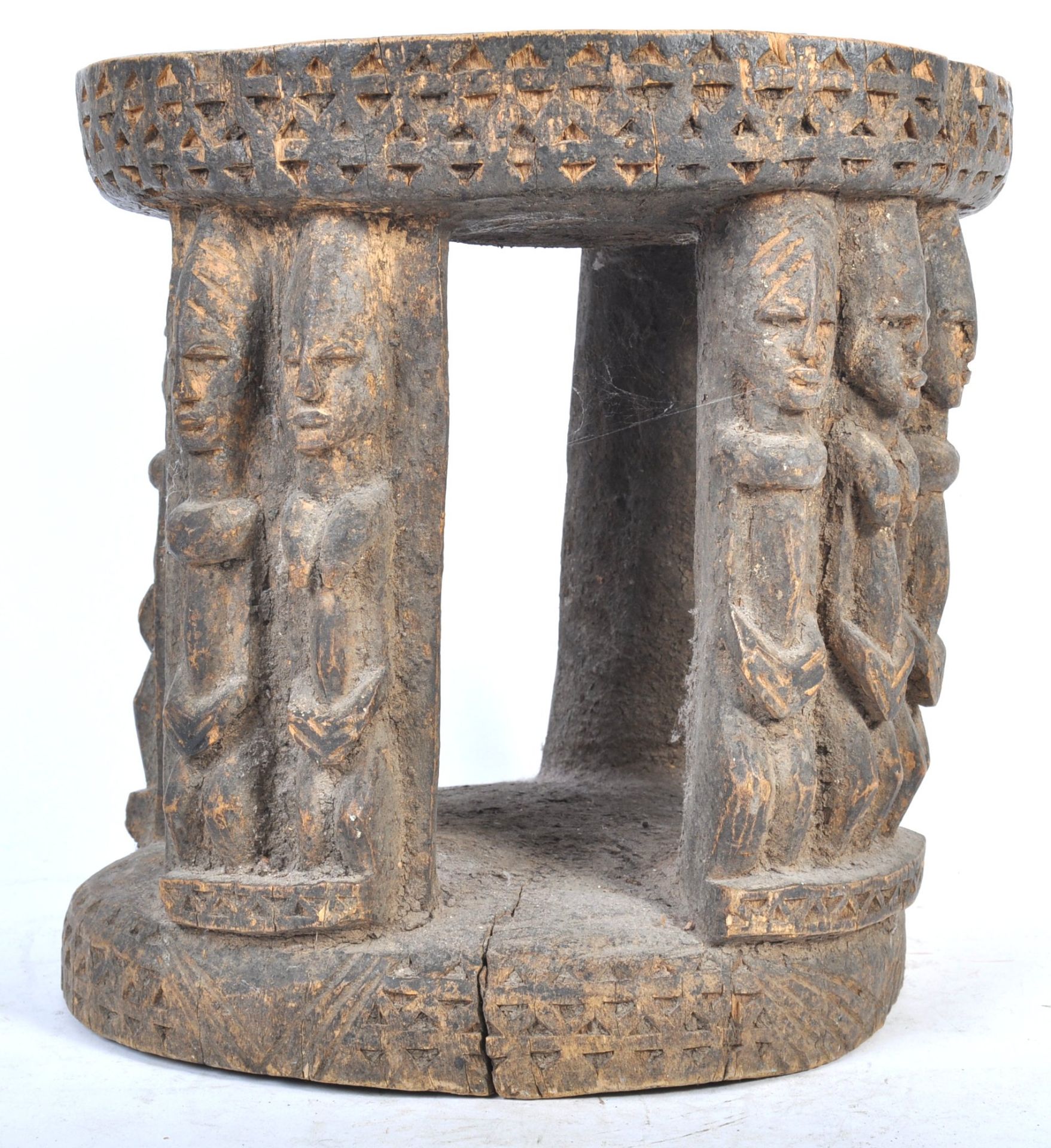 TRIBAL ANTIQUITIES - 19TH CENTURY BAMILEKE LEGA TRIBAL STOOL