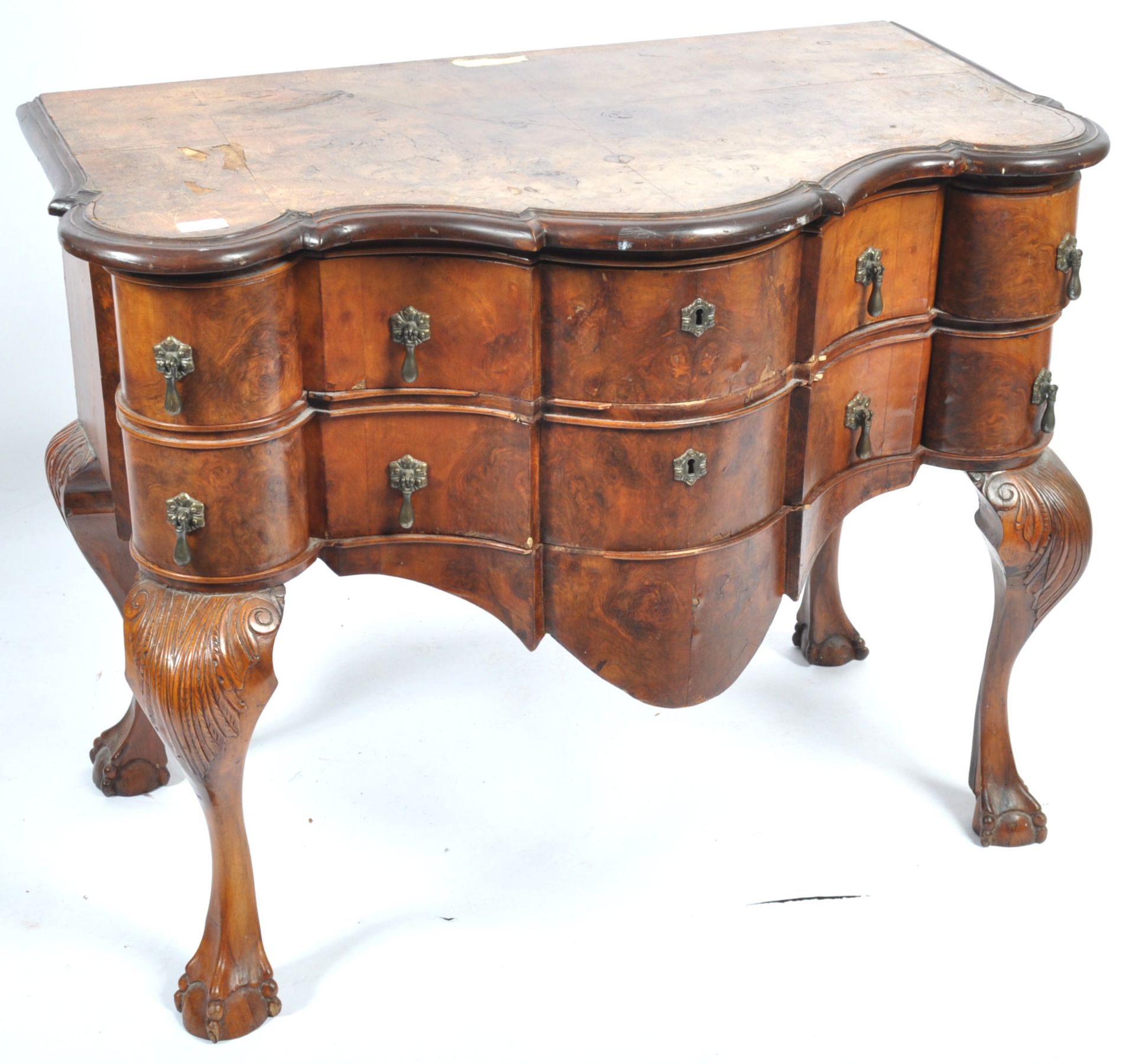 18TH CENTURY GEORGIAN WALNUT LOWBOY TABLE - Bild 2 aus 8