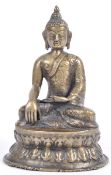 19TH CENTURY CHINESE BRONZE FIGURE OF A BUDDHA