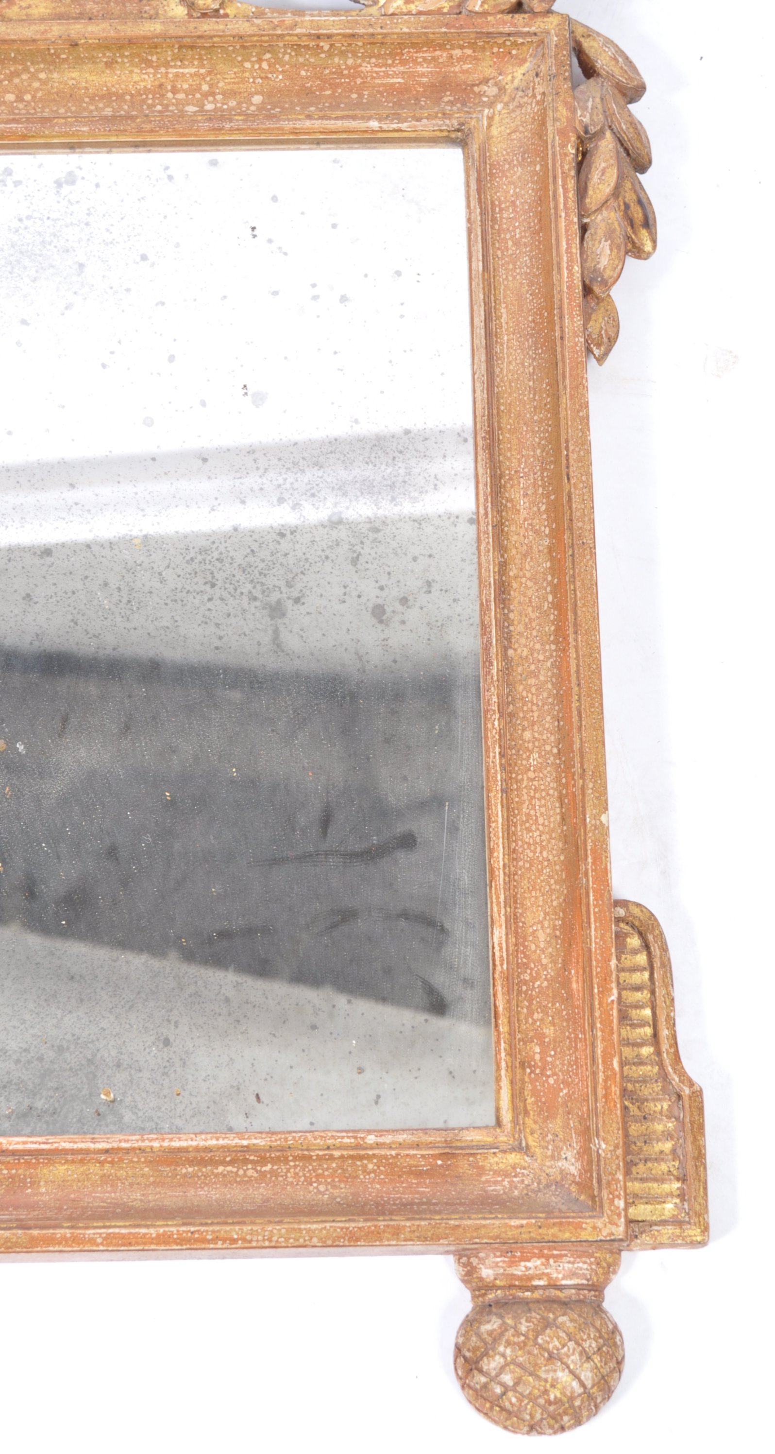 19TH CENTURY ITALIAN GILT WOOD WALL MIRROR WITH QUIVER & TORCH - Image 4 of 6