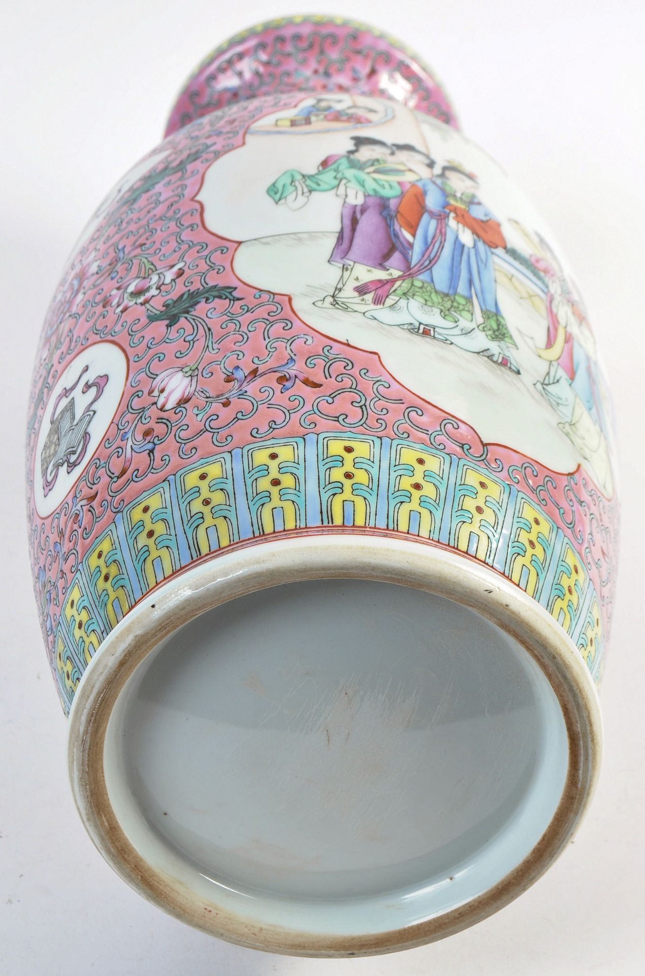 19TH CENTURY CHINESE ANTIQUE PORCELAIN VASE WITH PINK GROUND - Bild 7 aus 7