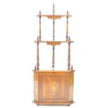 19TH CENTURY VICTORIAN WALNUT CORNER ETAGERE STAND