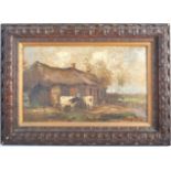 19TH CENTURY CENTURY ENGLISH PAINTING - FARM IN BRABAND HILL