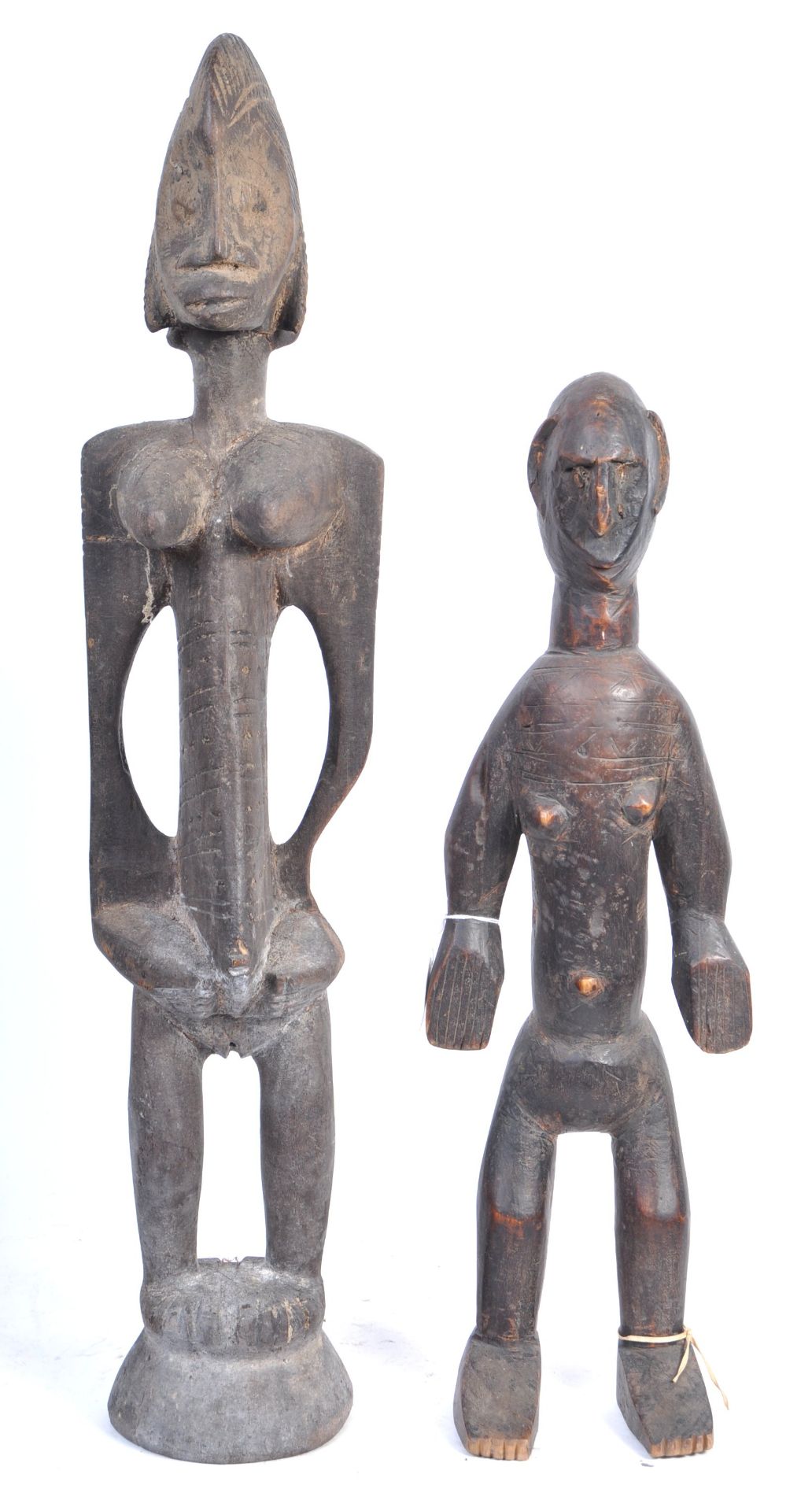 TRIBAL ANTIQUITIES - TWO ANTIQUE AFRICAN BAMBARA FIGURES