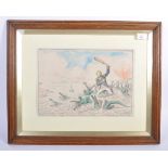 JAMES GILLRAY (1757-1815) FRAMED AND GLAZED HAND COLOURED ETCHING