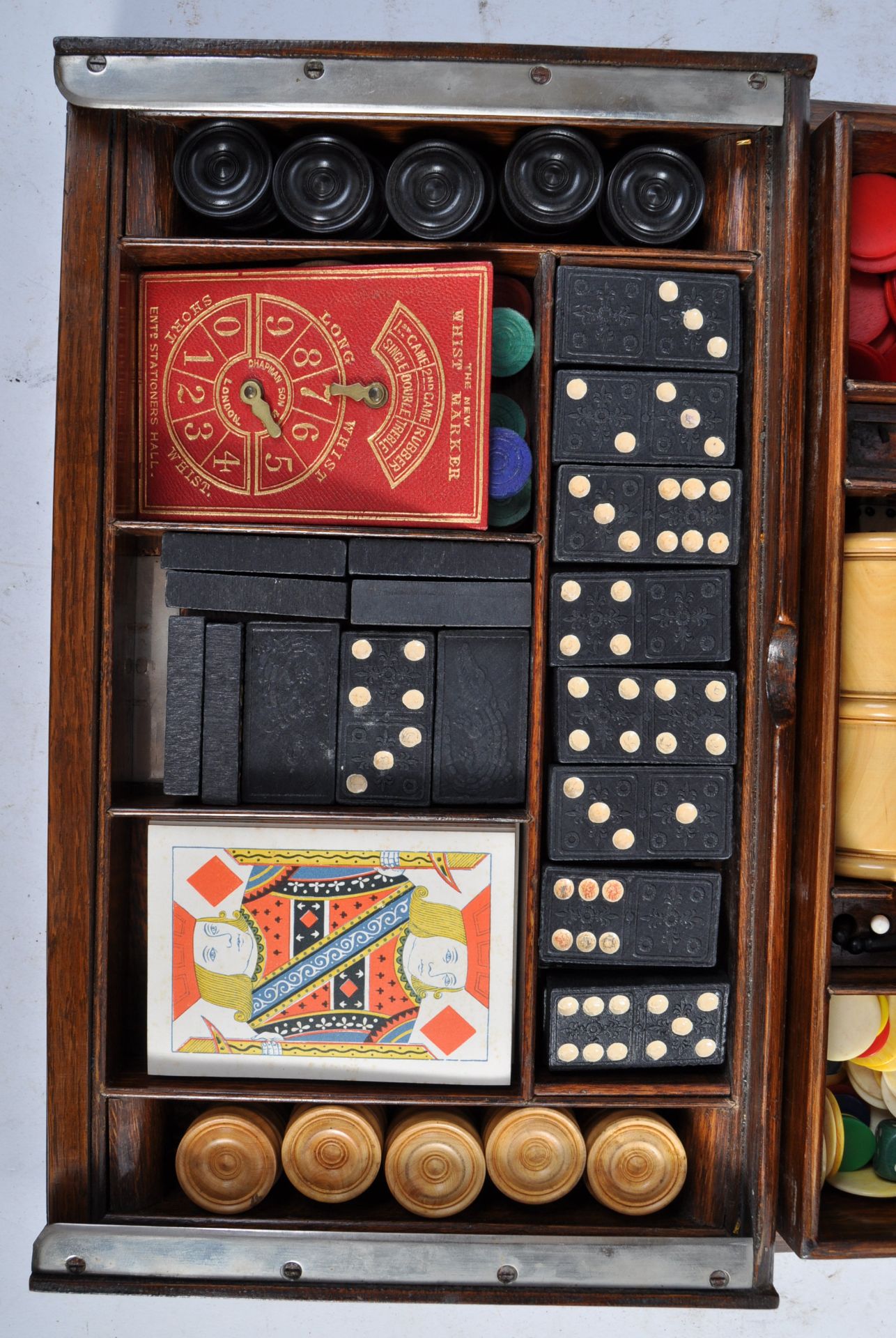 RARE 19TH CENTURY THE ROYAL CABINET OF GAMES COMPENDIUM BOX - Image 10 of 11