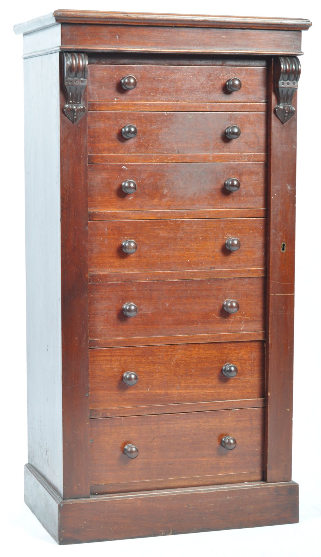 19TH CENTURY VICTORIAN MAHOGANY WELLINGTON CHEST