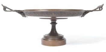 FRENCH BRONZE TAZZA BY AUGUSTE DELAFONTAINE