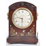 MACKIE OF LONDON WILLIAM IV MAHOGANY CASED MANTLE CLOCK