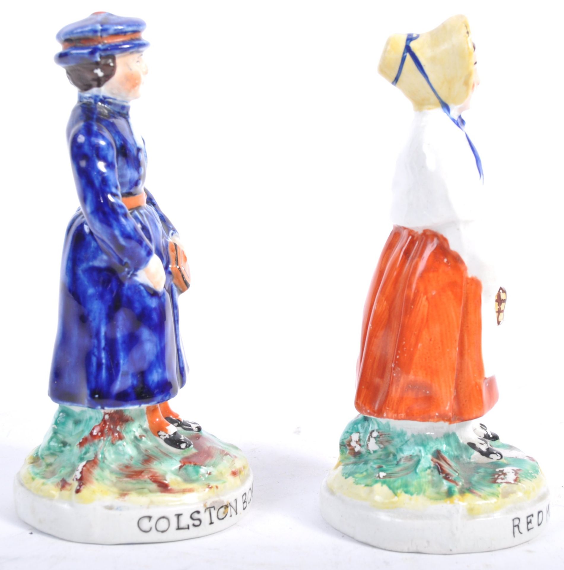 PAIR OF RARE BRISTOL STAFFORDSHIRE FIGURES OF SCHOOL CHILDREN - Bild 9 aus 9