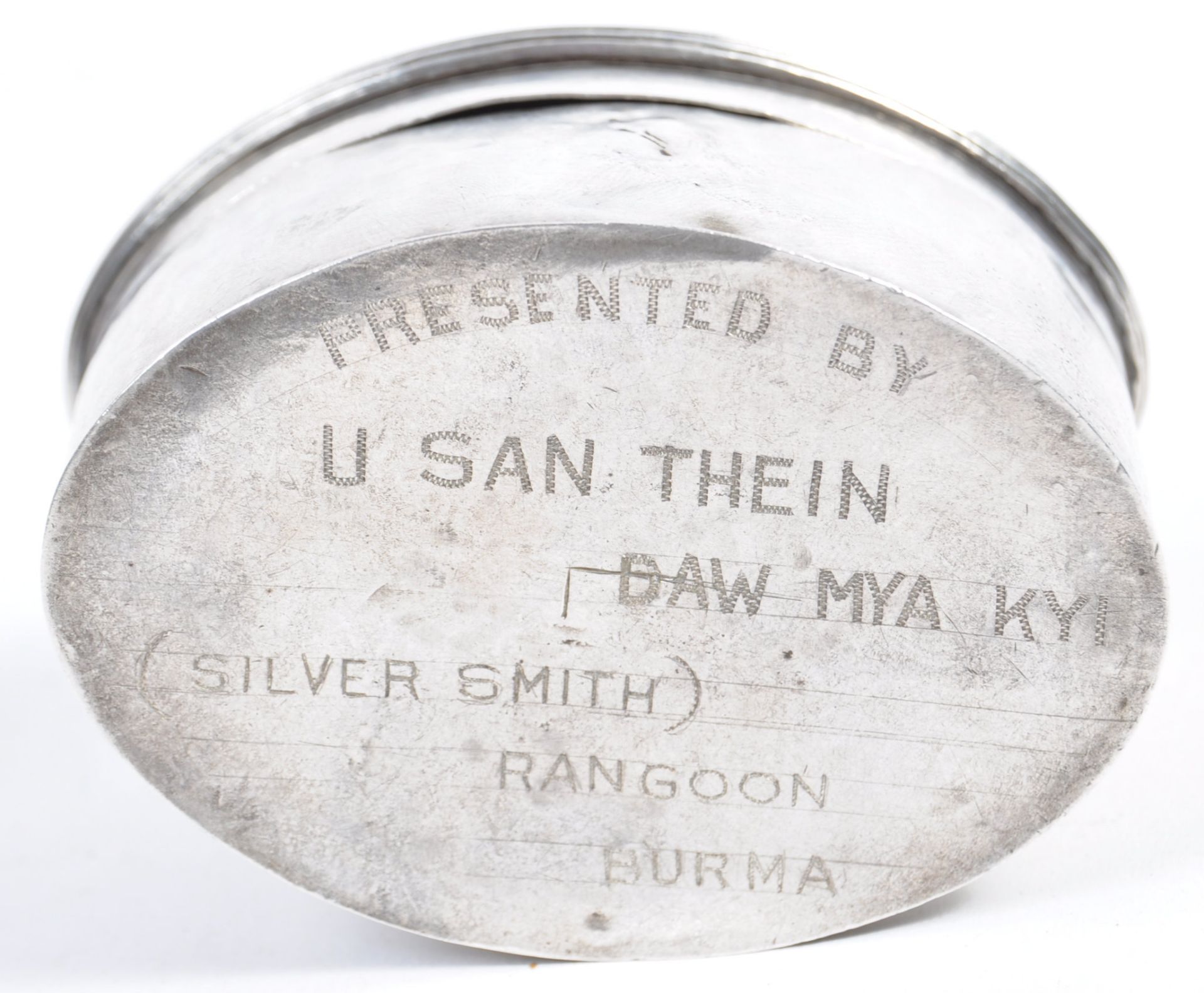 19TH CENTURY BURMA SILVER PRESENTATION BETEL BOX - Bild 8 aus 8