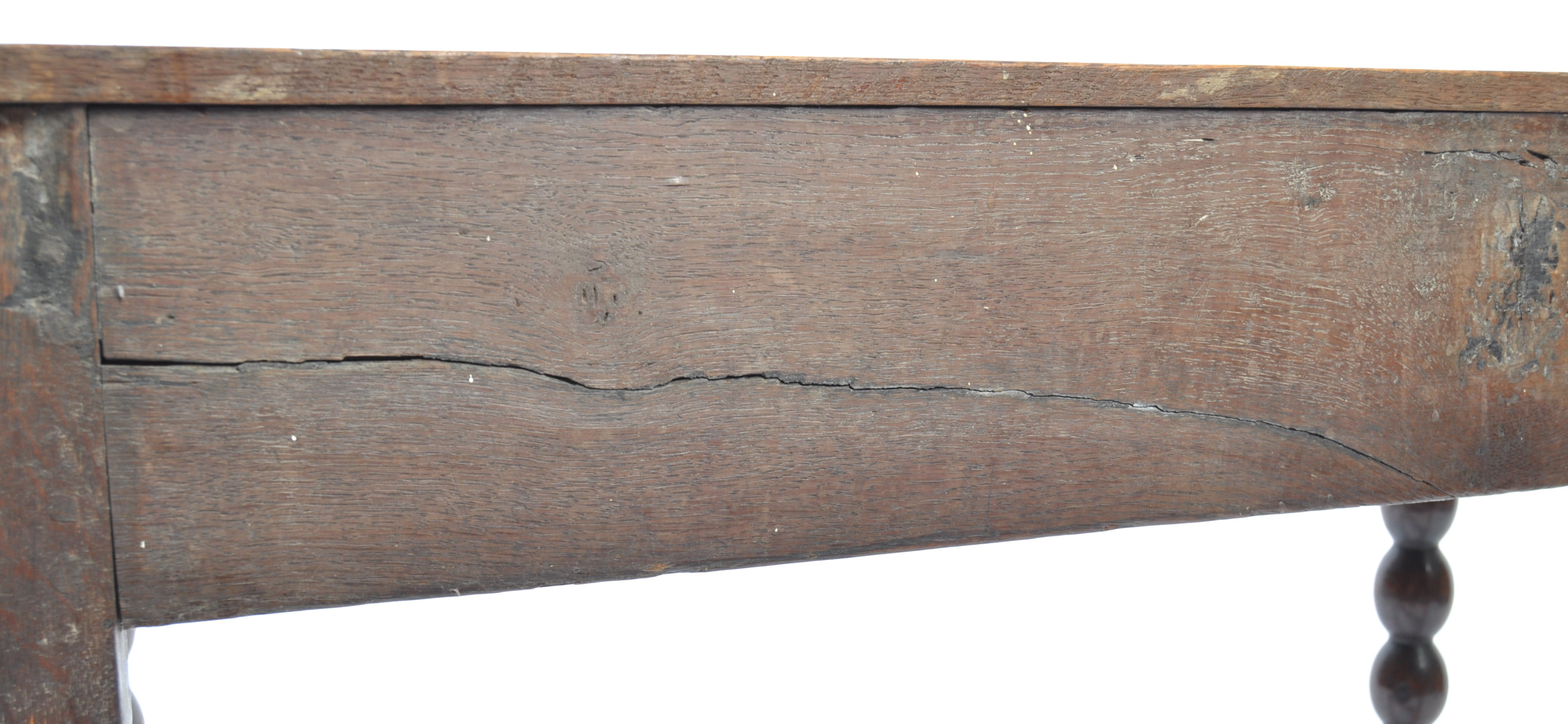 17TH CENTURY CHARLES 2 PEG JOINTED OAK SIDE CONSOLE TABLE - Image 7 of 11
