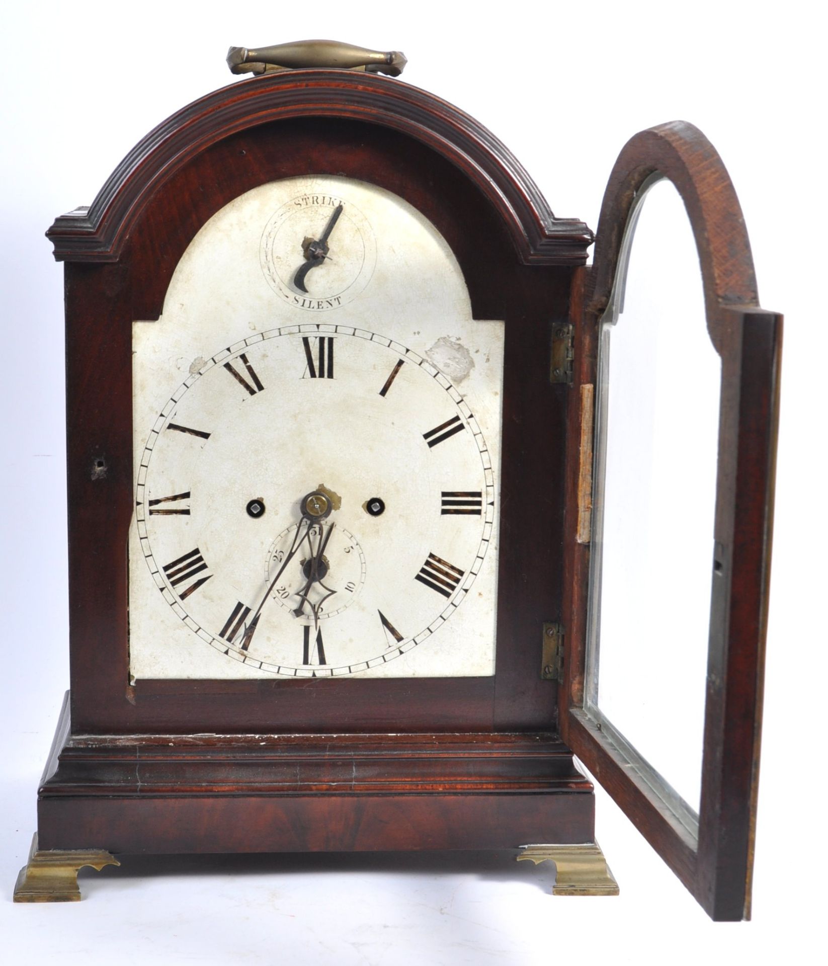 RARE 18TH CENTURY GEORGIAN ANTIQUE TABLE CLOCK - Bild 3 aus 8