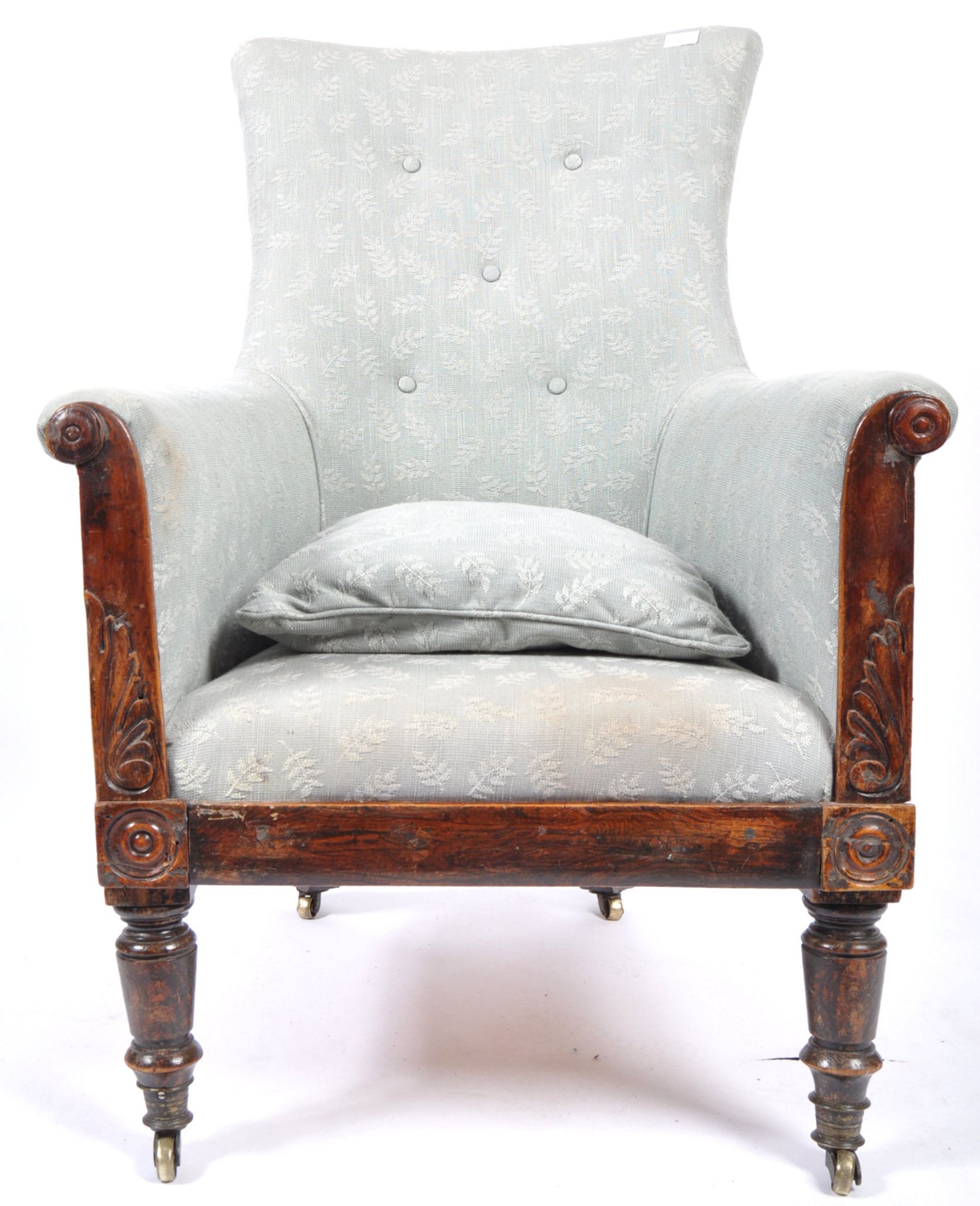 GILLOWS STYLE REGENCY REVIVAL MAHOGANY LIBRARY CHAIR - Bild 4 aus 8