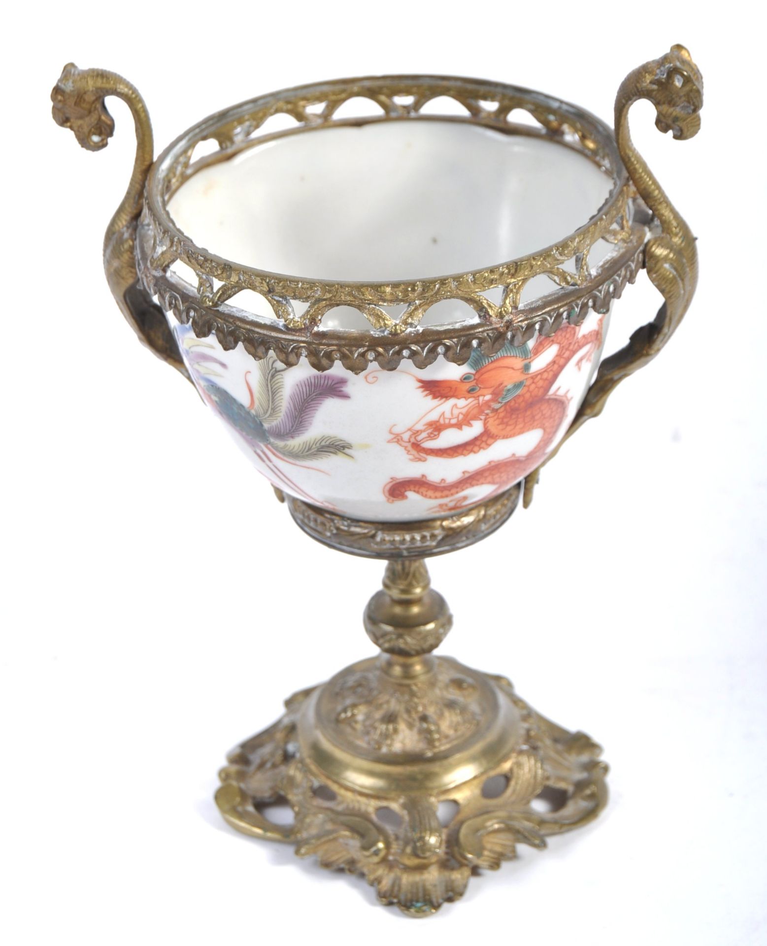 19TH CENTURY CHINESE ANTIQUE PORCELAIN BOWL WITH ORMOLU MOUNTS - Image 2 of 8