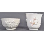 TWO PIECES OF CHINESE BLANC DE CHINE PORCELAIN