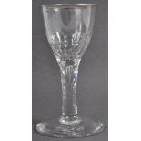 EARLY 19TH CENTURY GEORGAIN FACET CUT STEM WINE GL