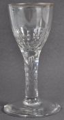 EARLY 19TH CENTURY GEORGAIN FACET CUT STEM WINE GL