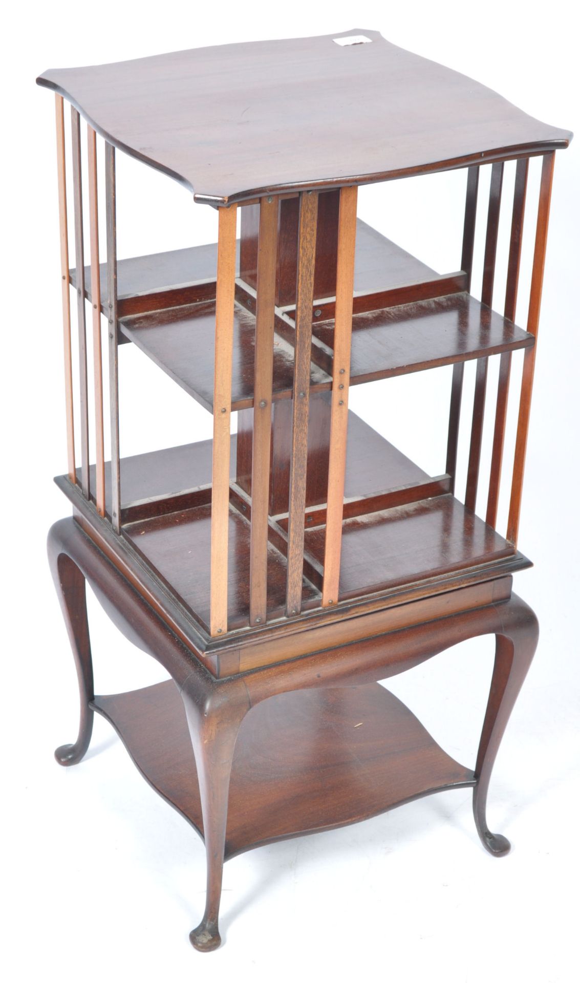 EDWARDIAN MAHOGANY REVOLVING BOOKCASE ON STAND - Image 2 of 6