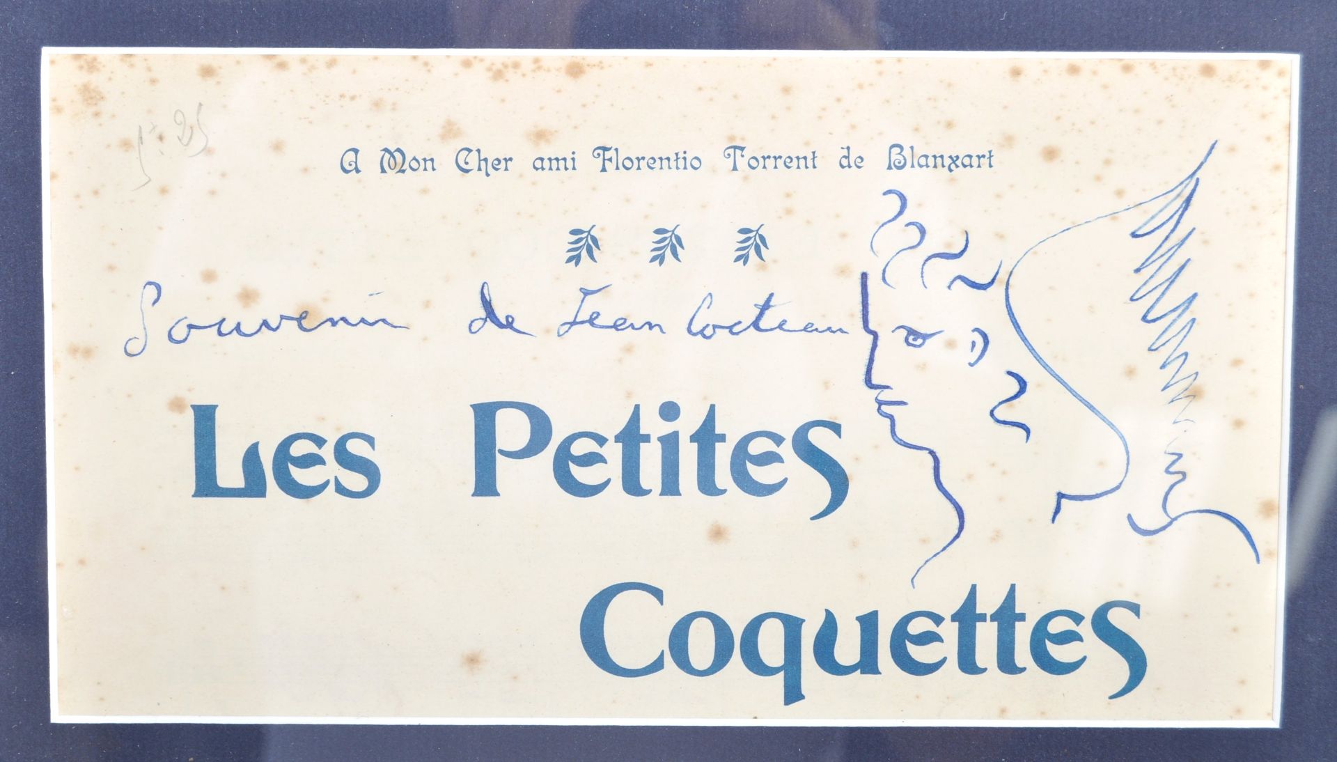 JEAN COCTEAU - 1889-1963 - FRENCH ARTIST - SKETCH ON PAPER - Bild 2 aus 5