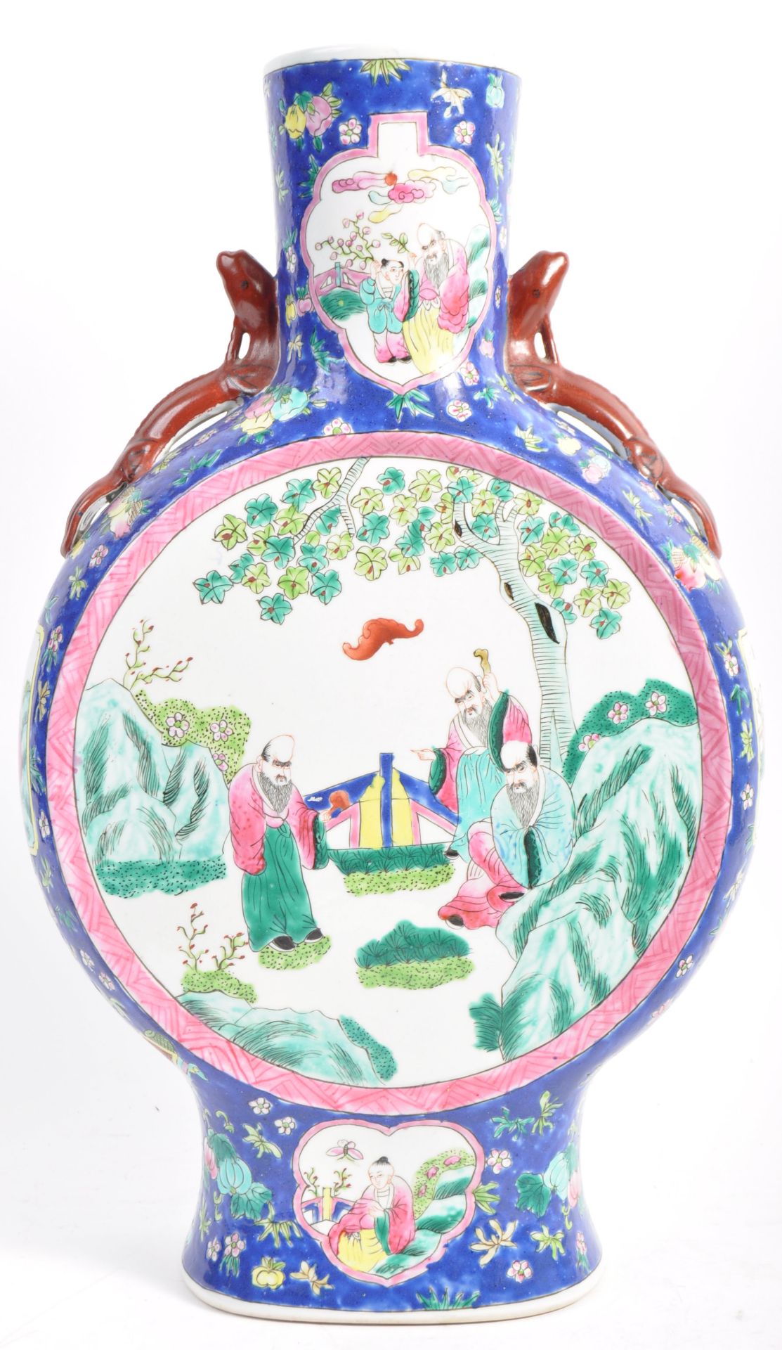 19TH CENTURY CHINESE HAND PAINTED PORCELAIN MOONFLASK - Bild 7 aus 9