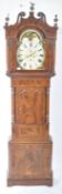 18TH CENTURY GEORGIAN ENGLISH MAHOGANY EIGHT DAY LONG CASE GRANDFATHER CLOCK