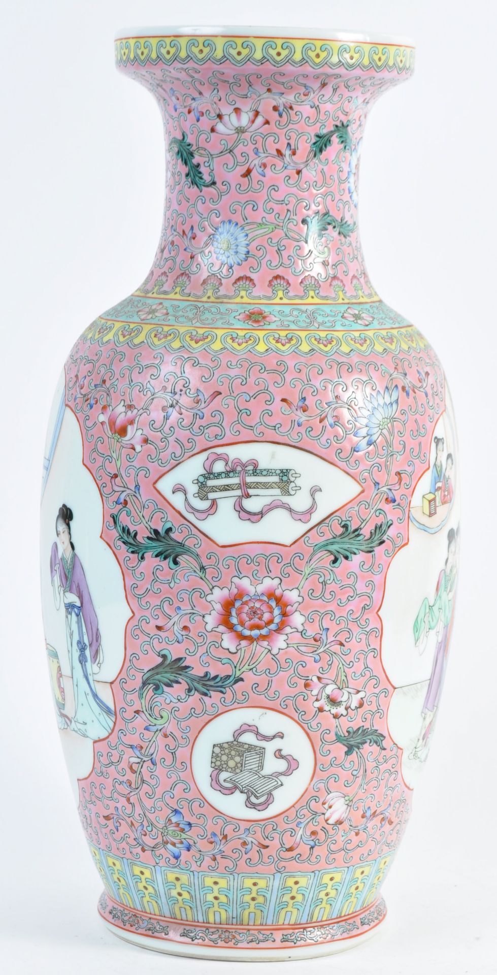 19TH CENTURY CHINESE ANTIQUE PORCELAIN VASE WITH PINK GROUND - Bild 3 aus 7