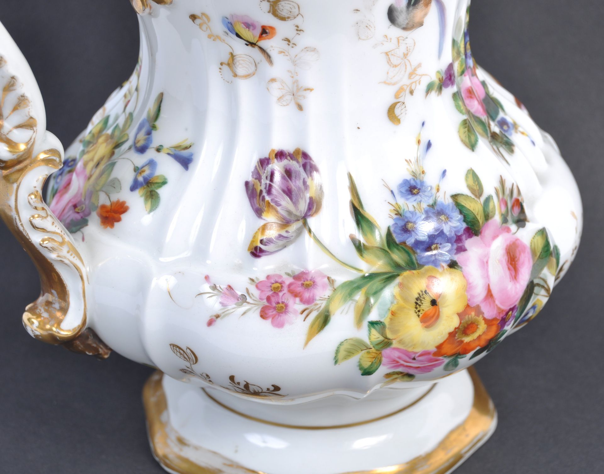 ANTIQUE FRENCH PARIS PORCELAIN HAND PAINTED JUG - Bild 8 aus 10