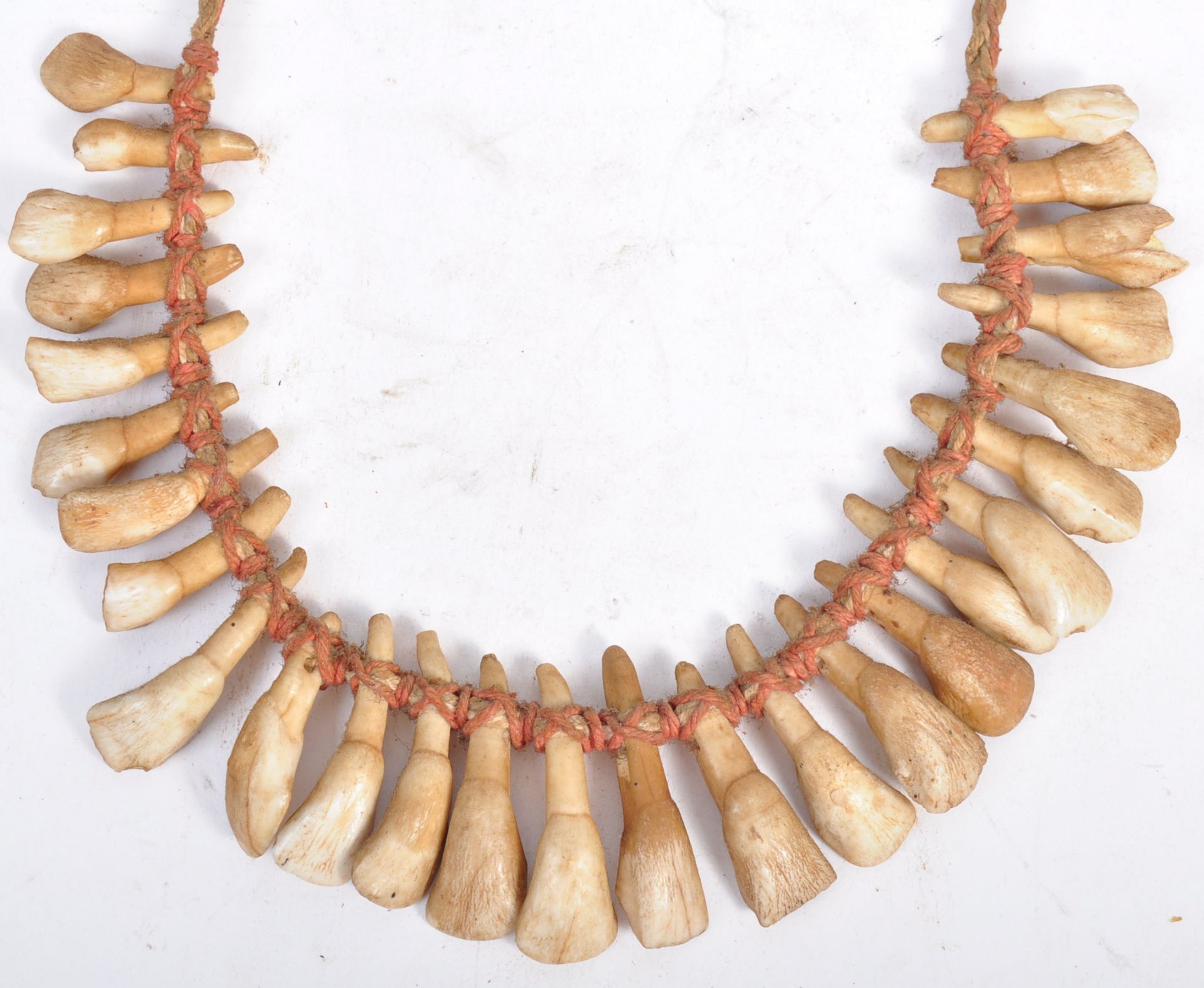 TRIBAL ANTIQUITIES - 19TH CENTURY AFRICAN TOOTH NECKLACE - Bild 7 aus 7