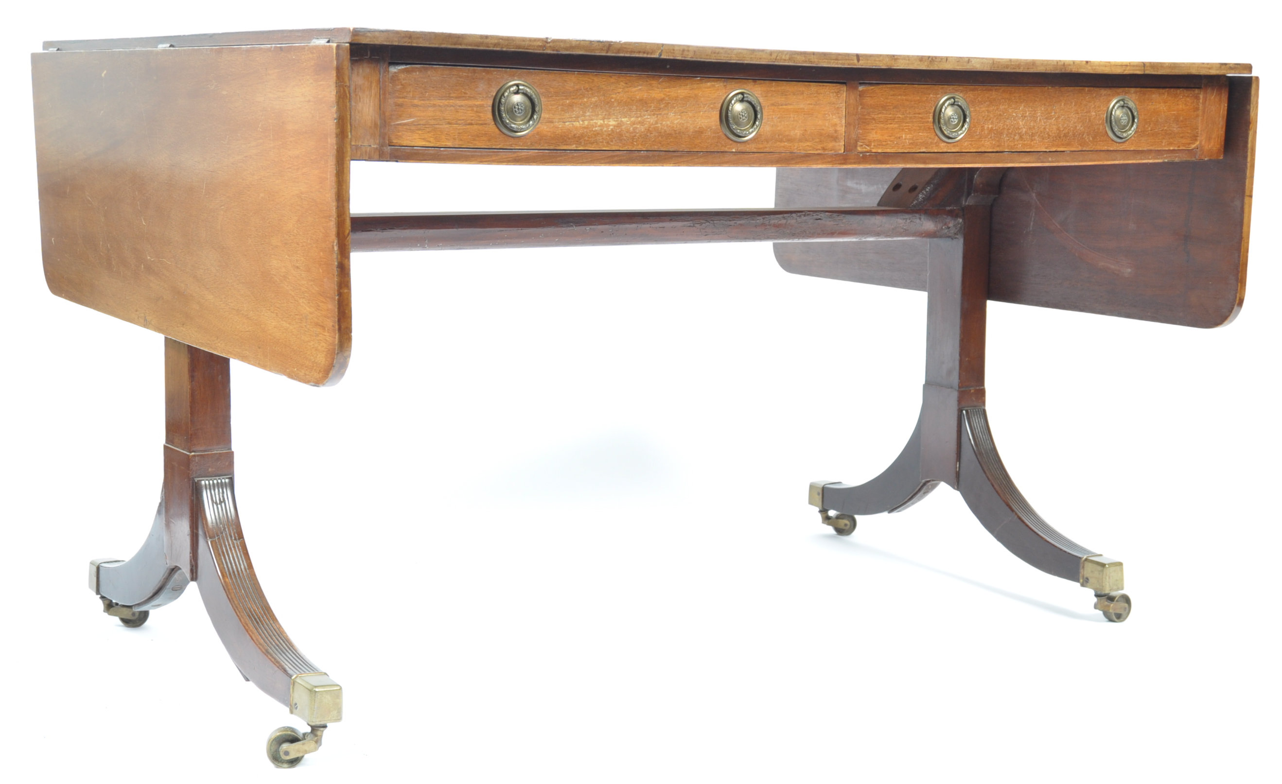 19TH CENTURY GEORGIAN ENGLISH MAHOGANY LIBRARY TABLE - Image 7 of 7