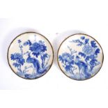 PAIR OF 19TH CENTURY JAPANESE BLUE AND WHITE PLATES