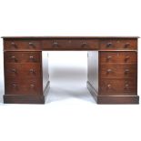 IMPRESSIVE 19TH CENTURY MAHOGANY PARTNERS DESK