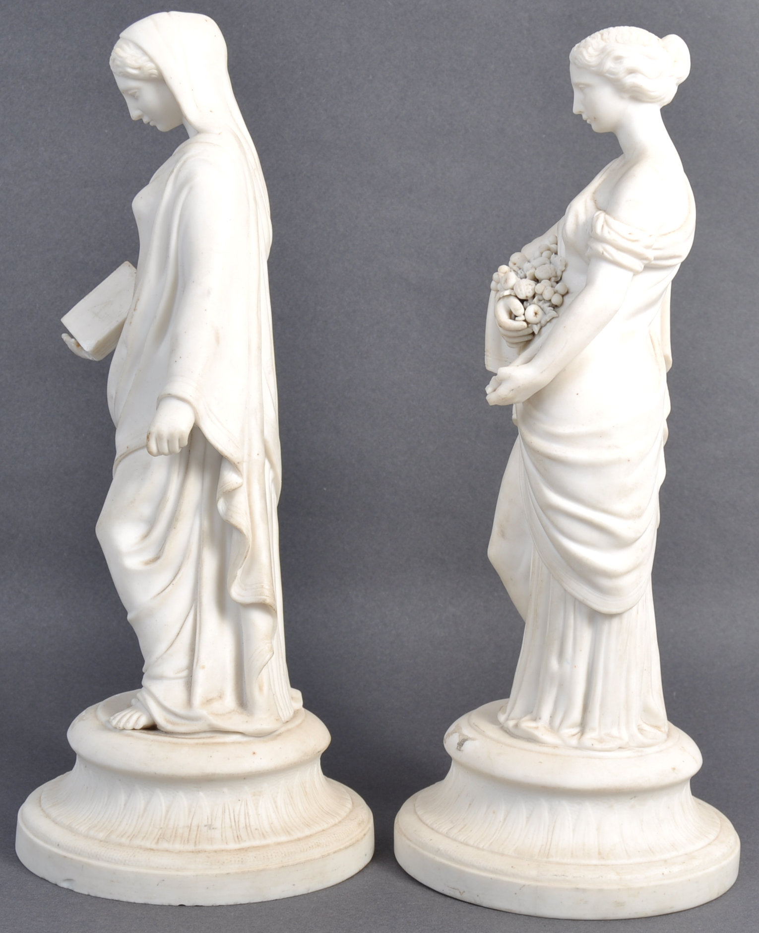 PAIR OF 19TH CENTURY GRAND TOUR PARIAN WARE FIGURINES - Image 2 of 7