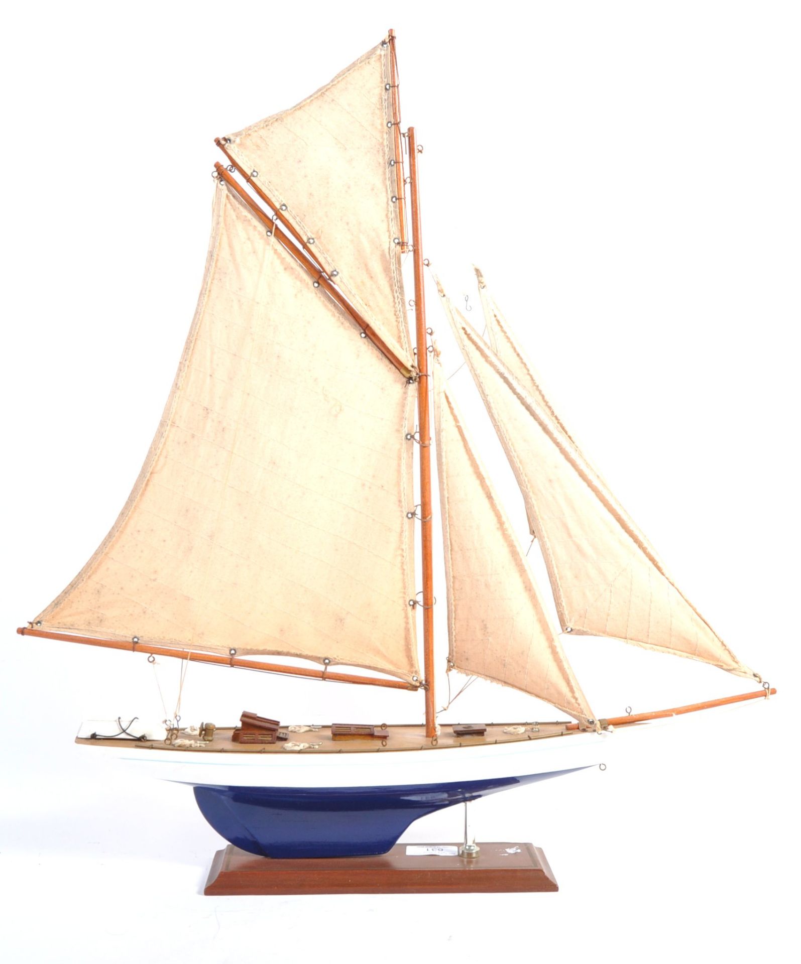 19TH / 20TH CENTURY ANTIQUE SCRATCH BUILT MODEL BOAT - Bild 7 aus 7