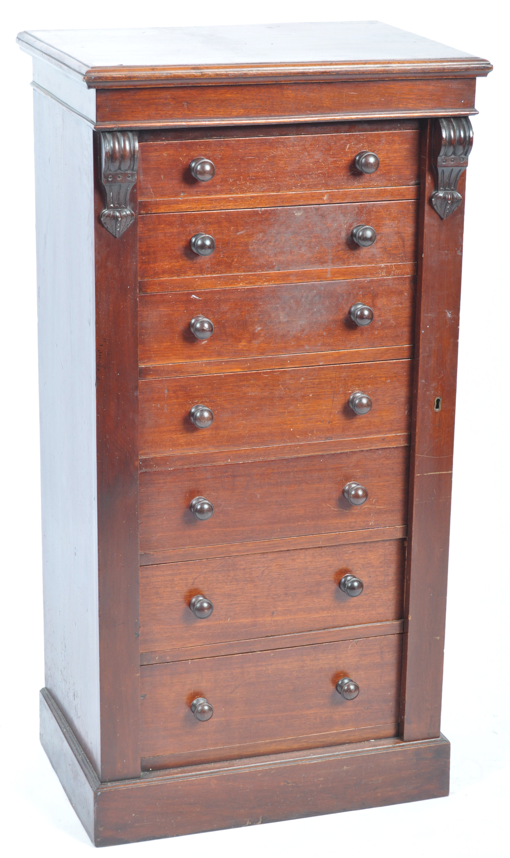 19TH CENTURY VICTORIAN MAHOGANY WELLINGTON CHEST - Image 2 of 5